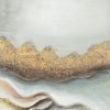Obraz ręcznie malowany geometryczny złoty 60 X 80 CM – subtelny blask złoceniami