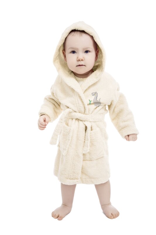 Szlafrok dziecięcy SD/BABY40 kremowy 40x65 cm – otula ciepłem po kąpieli