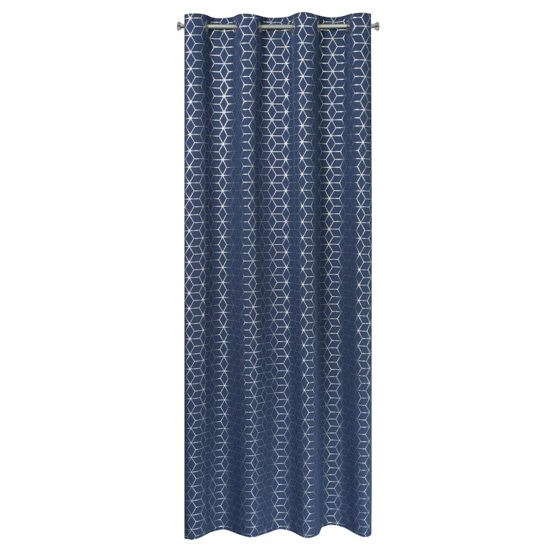 Zasłona gotowa Cube granatowa 140 x 250 cm – zaciemniająca i stylowa