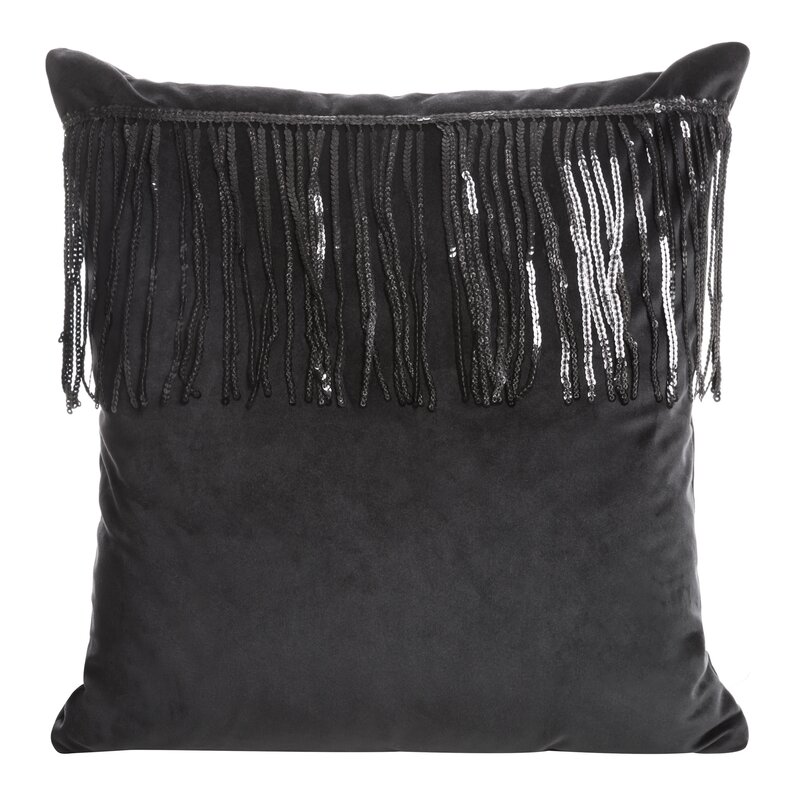 Poszewka Jasper czarna 45 x 45 cm – doda blasku wnętrzu