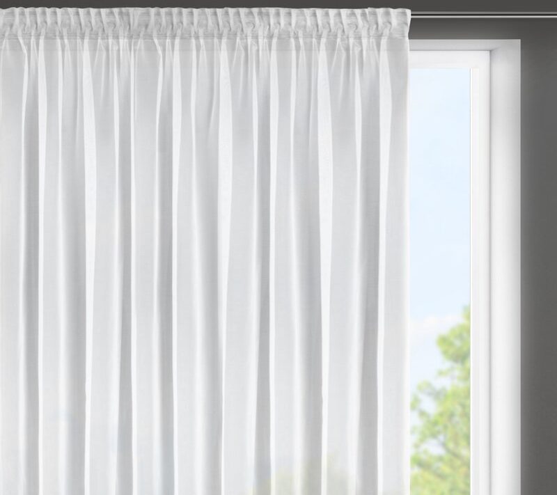 Firana gotowa ESEL biała 350 x 150 cm – rozjaśnia wnętrze