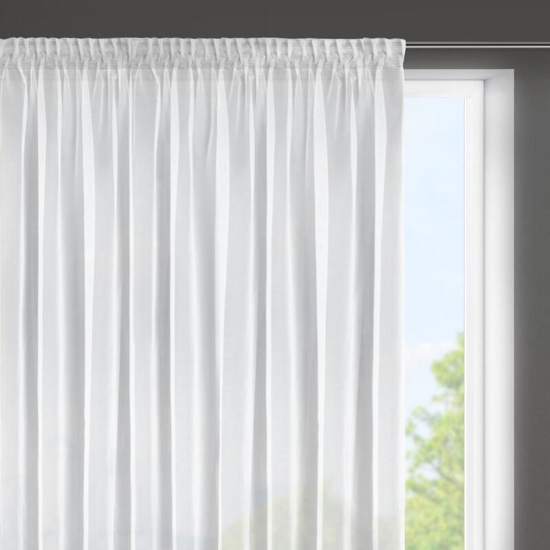 Firana gotowa ESEL biała 350 x 150 cm – rozjaśnia wnętrze