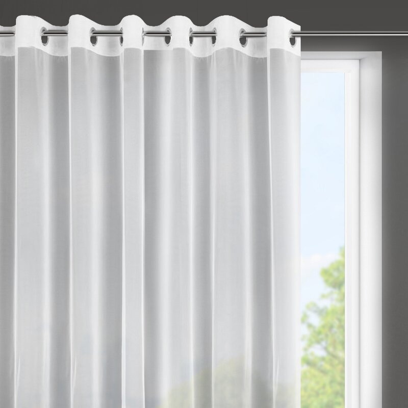 Firana gotowa ESEL biała 350 x 150 cm – dodaje subtelny blask