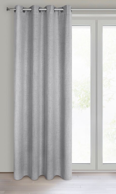 Zasłona gotowa Linda stalowa 140 x 250 cm – zaciemnienie pomieszczenia