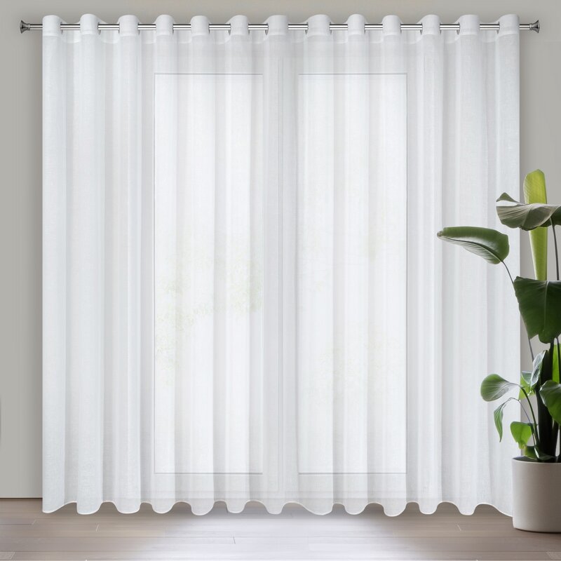 Firana gotowa Viola biała 400 x 250 cm – rozświetla wnętrze