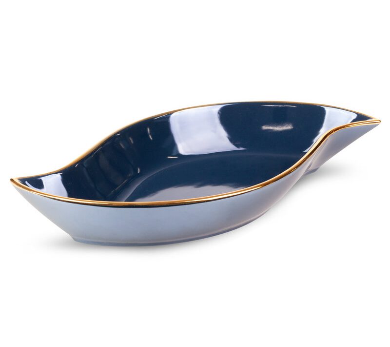 Naczynie dekoracyjne Amora1 granatowe 36 x 19 x 6 cm – idealne na owoce