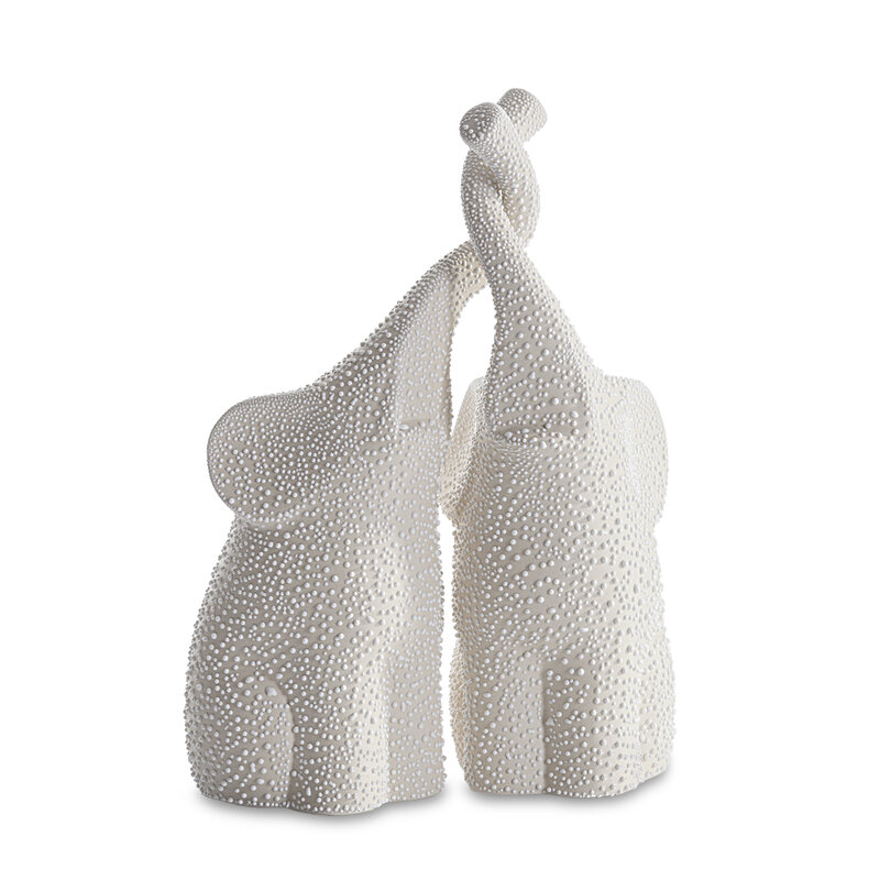 Figurka ceramiczna Riso kremowa 5 x 14 x 21 cm – symbol miłości