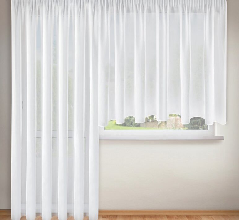 Firana gotowa AGA-4 biała 600 x 245 cm – rozjaśnia wnętrze