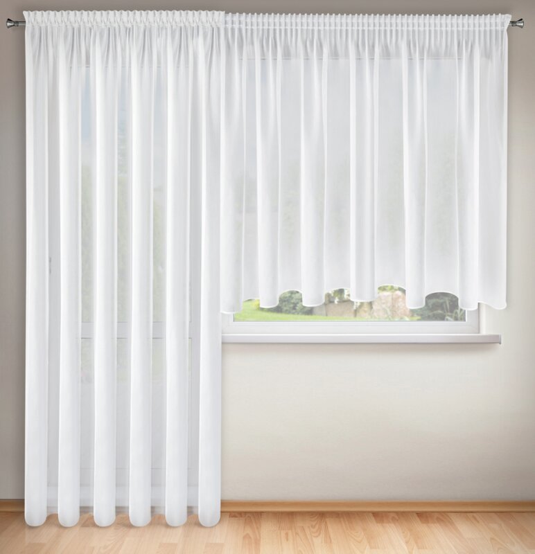 Firana gotowa AGA-4 biała 600 x 245 cm – rozjaśnia wnętrze