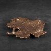Patera metalowa Dalia złota 21 x 21 x 3 cm – stylowa dekoracja