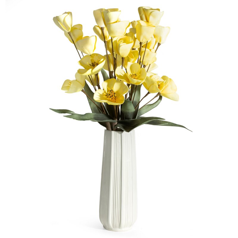 Kwiat dekoracyjny Flore 720 żółty fi 13 x 82 cm – rozjaśnia wnętrze