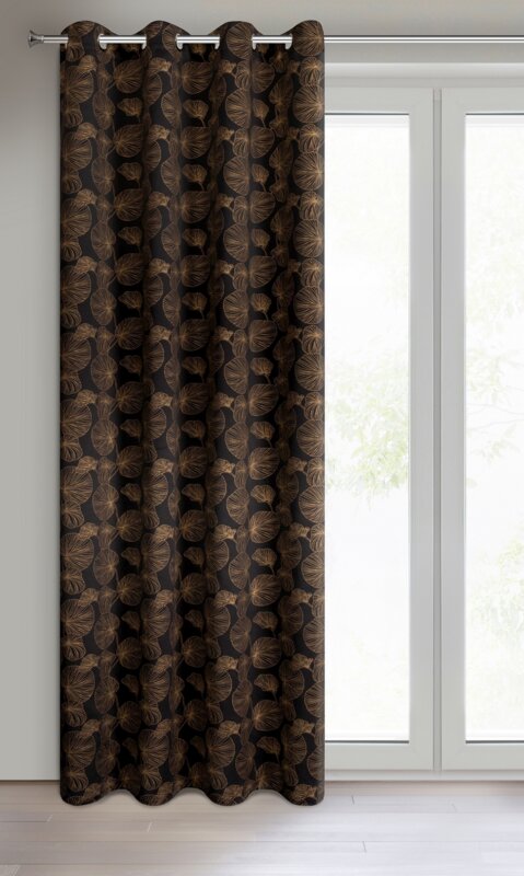 Zasłona gotowa Marigold czarna 140 x 250 cm – zaciemniająca