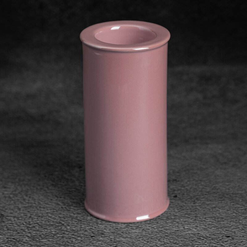 Świecznik ceramiczny różowy fi 7 x 15 cm – stworzy magiczny nastrój