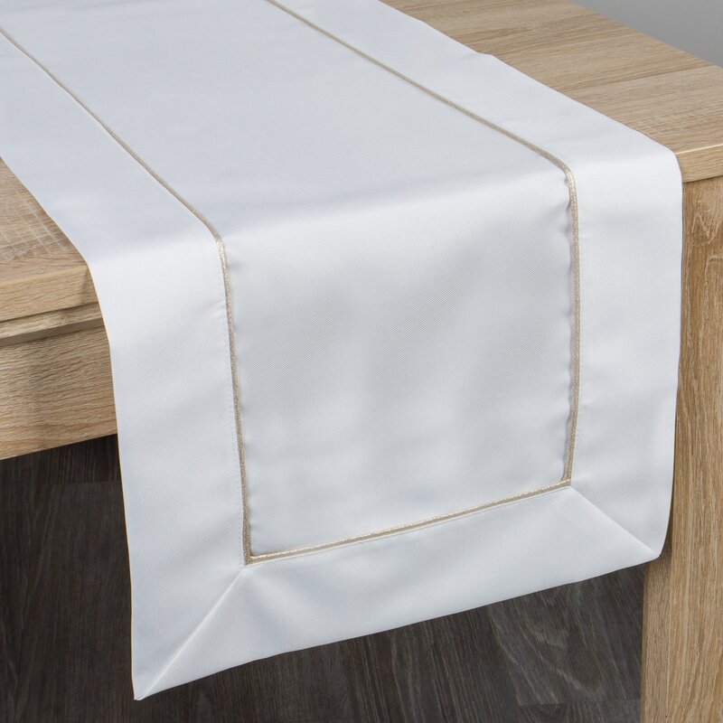 Bieżnik MADELE biały 40 x 180 cm – doda szyku Twojemu stołowi
