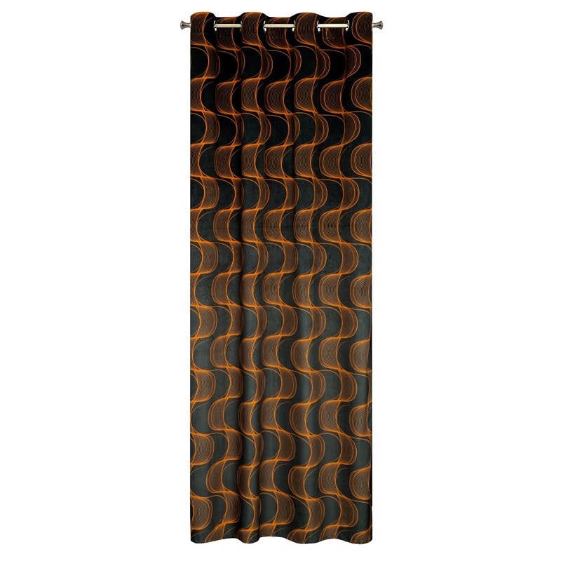 Welwetowa zasłona POLA czarna 140 X 250 cm – miękka i przytulna
