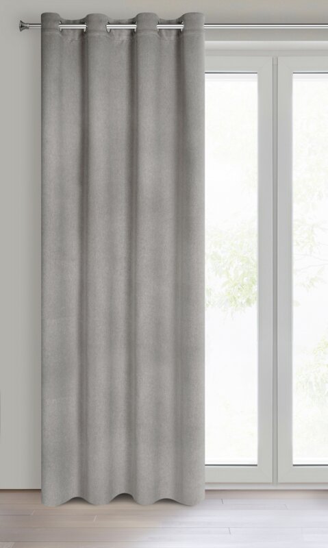 Zasłona gotowa Amaro szarobeżowa 140 X 250 CM – zaciemniająca do sypialni