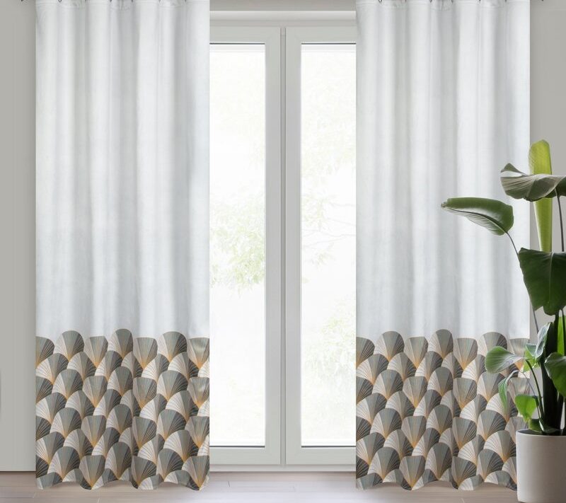 Zasłona gotowa D91 Gina biała 140 X 250 CM – miękki welwet