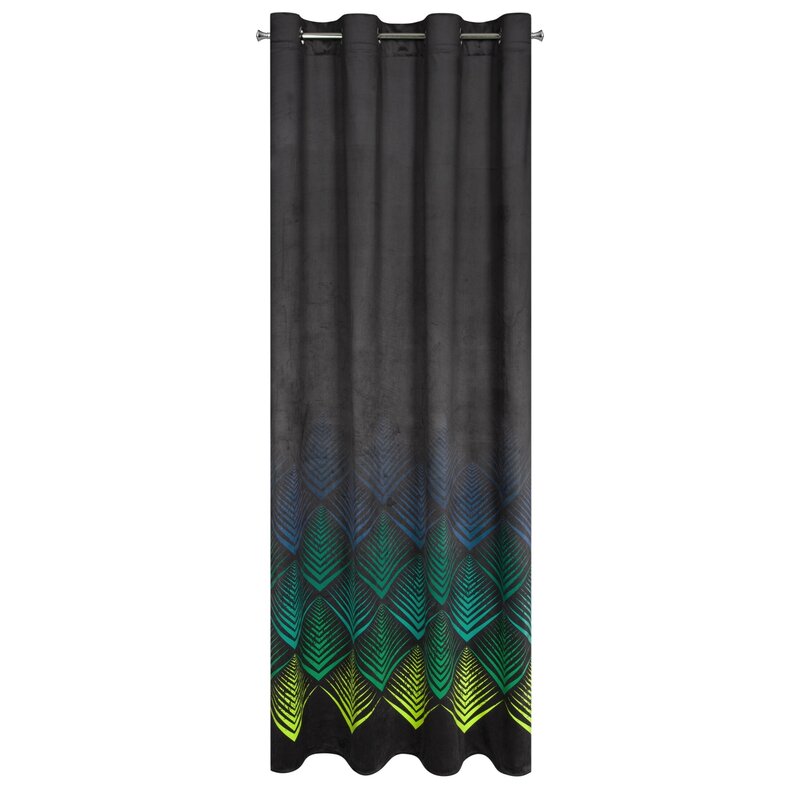 Zasłona gotowa Angelina czarna 140 x 250 cm – zaciemniająca welwetowa