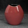 WAZON DEKORACYJNY SIBEL (06) 14 X 7 X 16 CM CIEMNORÓŻOWY