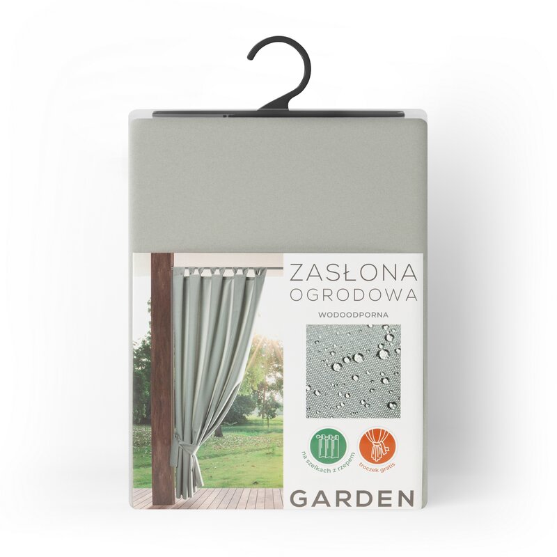Zasłona gotowa Garden srebrna 155 X 200 cm – na taras i balkon