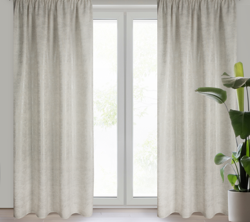 Zasłona gotowa naturalna 140 x 280 cm – wprowadza spokój