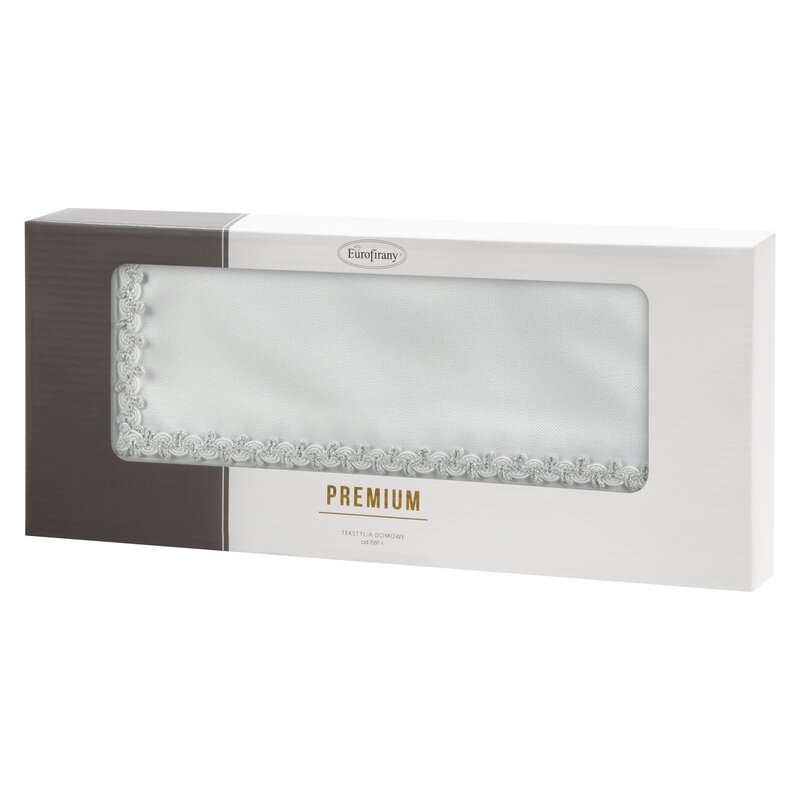 Obrus Elima biały 40 X 180 cm – rozświetla stół