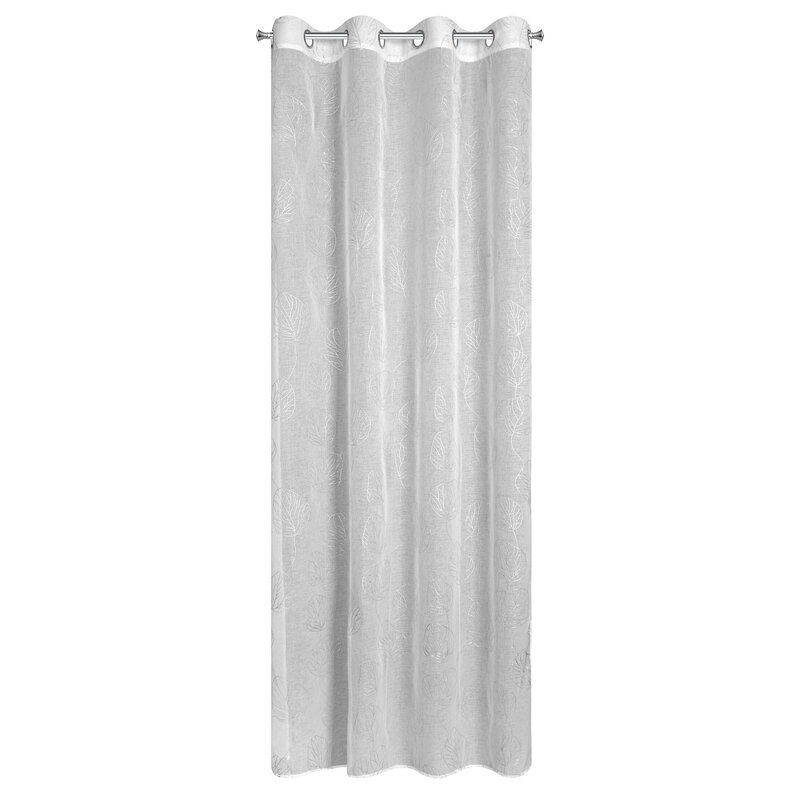 Zasłona gotowa Lori biała 140 x 250 cm – rozświetla wnętrze