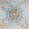Obraz ręcznie malowany abstrakcyjny geometryczny niebieski 80 X 80 CM – wprowadza harmonię