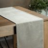 Szarfa welwetowa BLINK 18 popielata 35 X 220 cm – aksamitny blask stołu