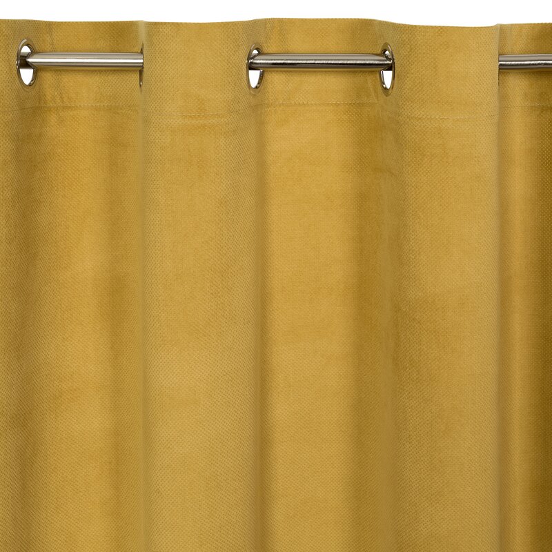 Zasłona gotowa Milo złota 140 X 250 cm – aksamitna, przytulna