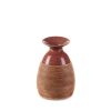 Wazon ceramiczny Elda czerwony O 17 x 31 cm – na susze i kwiaty