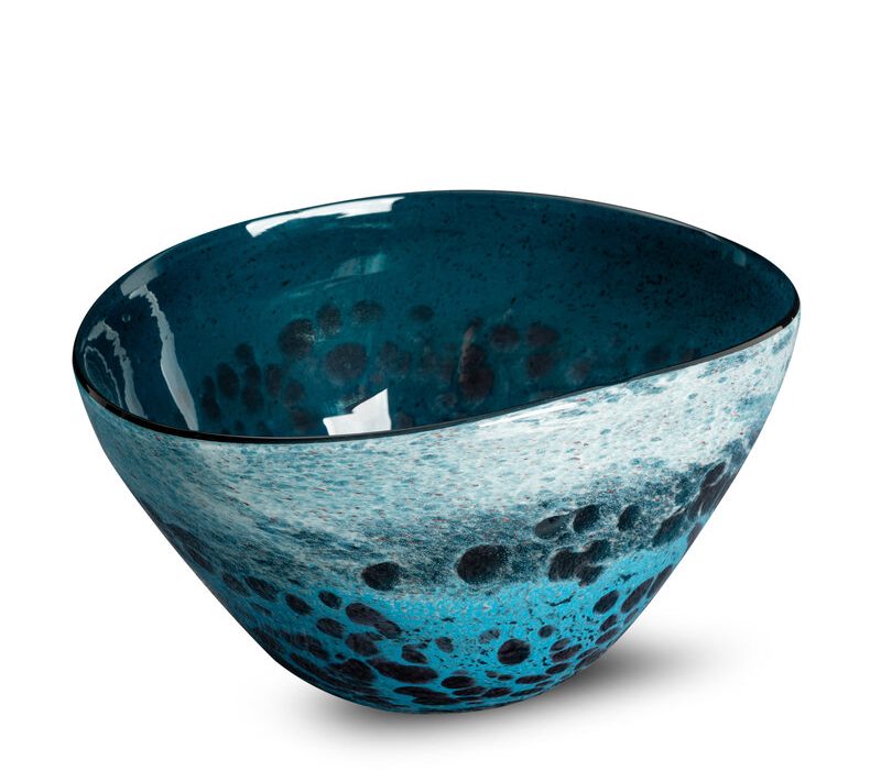 Misa szklana Logan granatowa 22 x 17 x 11 cm – idealna ozdoba