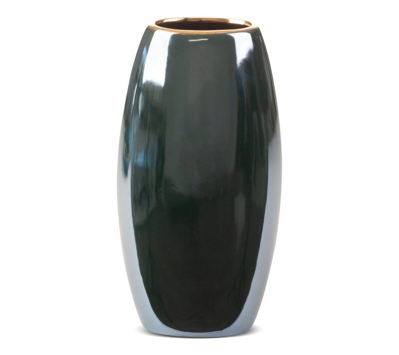 Wazon ceramiczny Amora2 zielony 13 x 9 x 25 cm – idealny na kwiaty