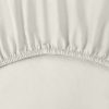 Prześcieradło z gumką kremowe 220 x 200 x 30 cm – miękkie i otulające