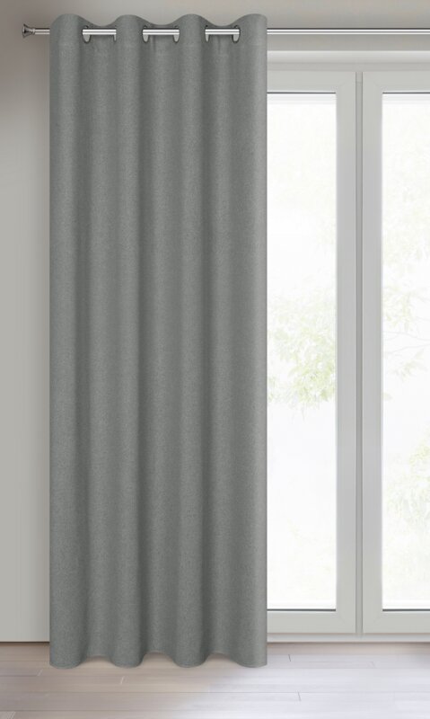 Zasłona gotowa Lidia szara 140 x 250 cm – zaciemniająca i stylowa