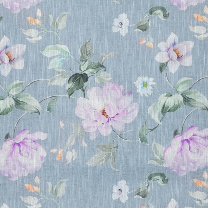 Zasłona gotowa Flora popielata 140 x 250 cm – subtelnie filtruje światło