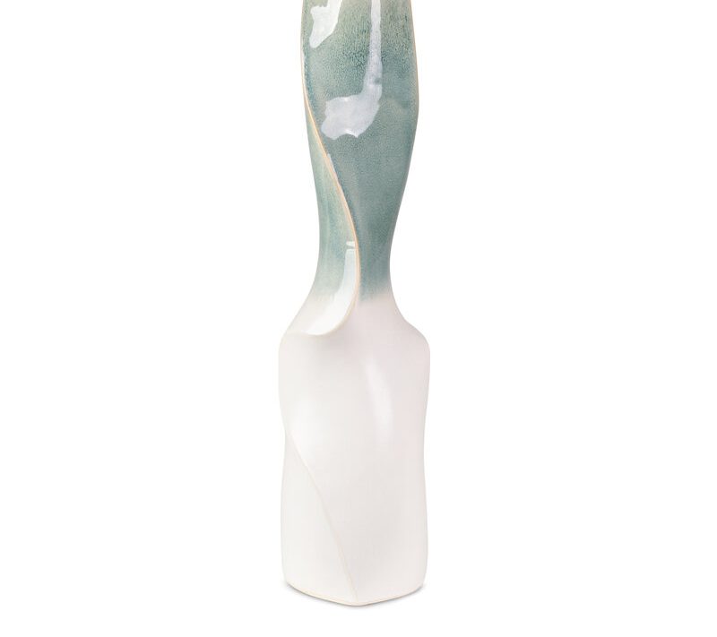 Wazon ceramiczny Liana kremowy fi 16 x 62 cm – na susze i kwiaty
