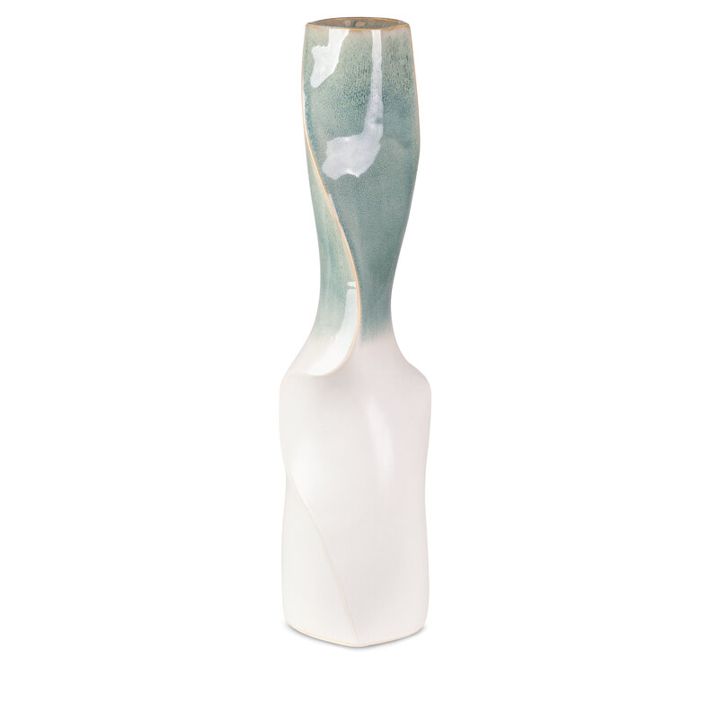 Wazon ceramiczny Liana kremowy fi 16 x 62 cm – na susze i kwiaty