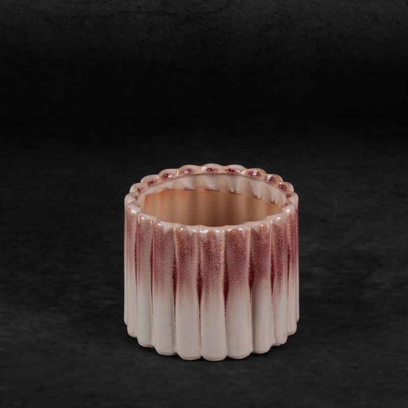 Doniczka ceramiczna kremowa fi 14 x 11 cm – podkreśla piękno roślin