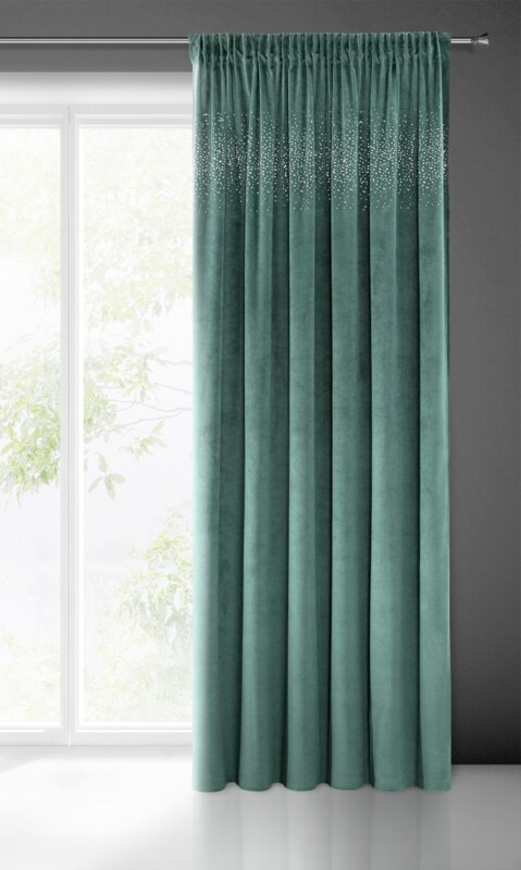Zasłona gotowa Aurora ciemnoturkusowa 140 x 270 cm – zaciemniająca i stylowa