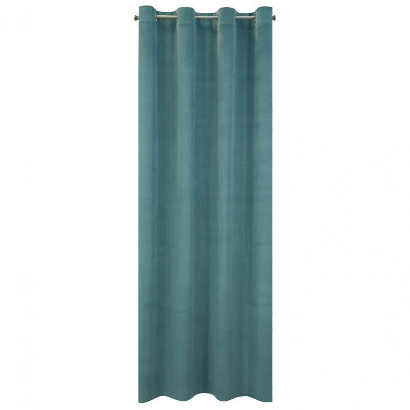 Zasłona welwetowa Milo turkusowa 140 X 250 CM – miękka w dotyku