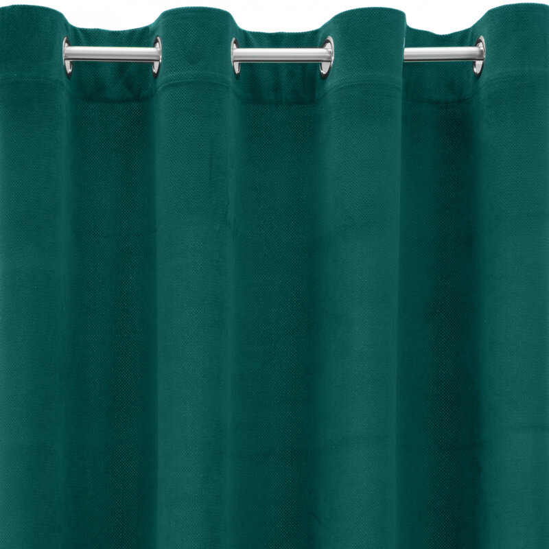 Zasłona welwetowa MILO ciemnozielona 140 X 250 cm – miękka i przytulna
