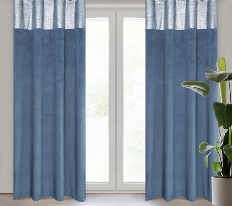 Zasłona gotowa Peri granatowa 140 x 250 cm – zaciemnia pomieszczenie