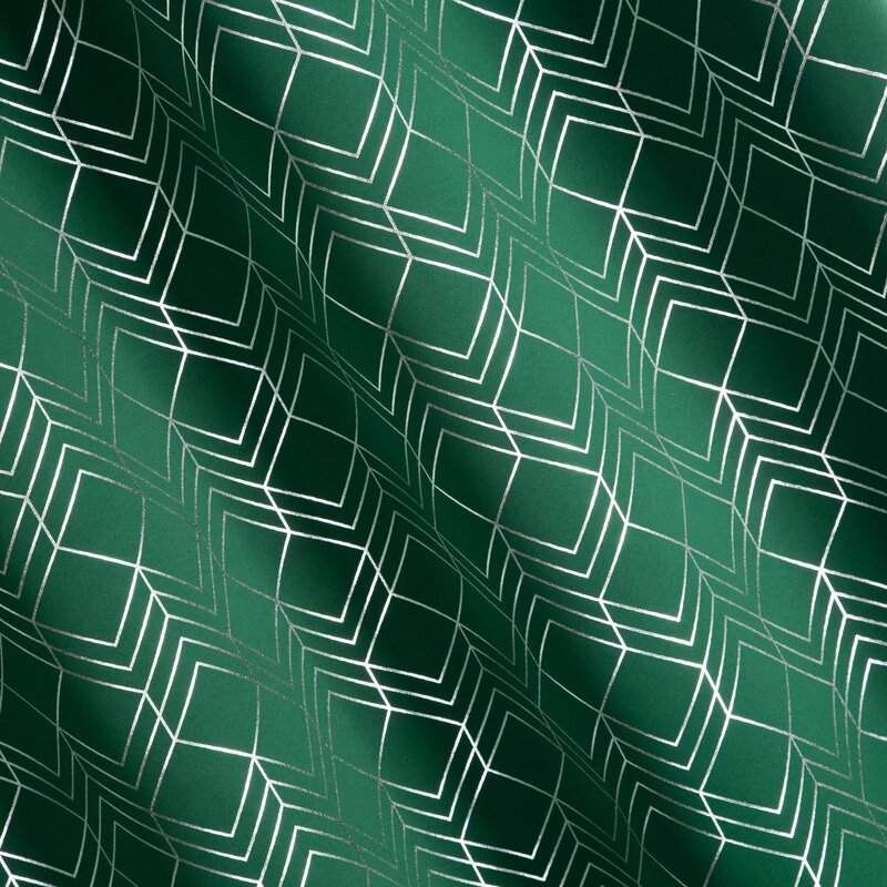 Zasłona gotowa zielona 140 x 250 cm – zapewnia zaciemnienie