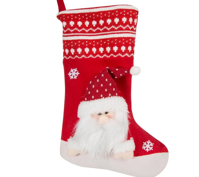 Skarpeta świąteczna Santa czerwona 50 cm – idealna na prezenty