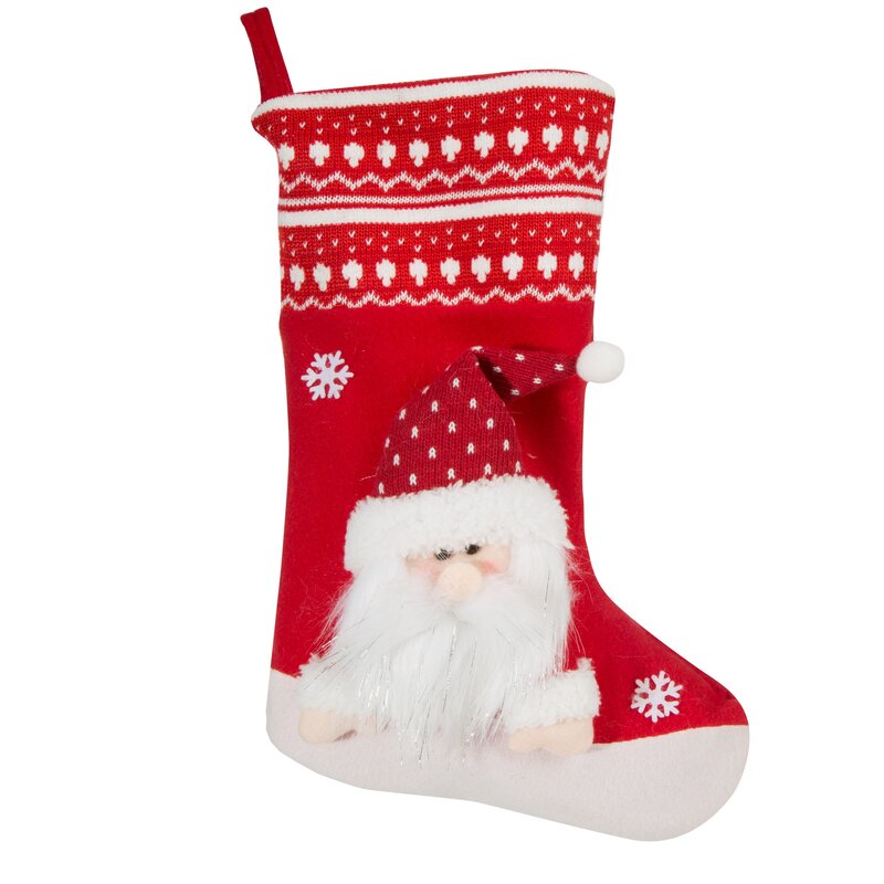 Skarpeta świąteczna Santa czerwona 50 cm – idealna na prezenty