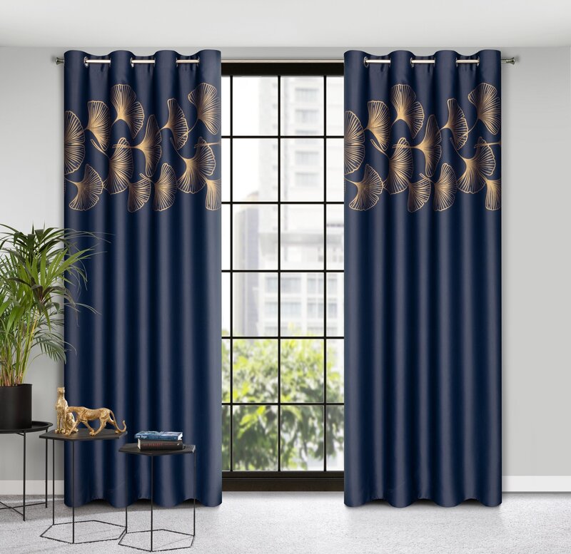Zasłona gotowa Harmony granatowa 140 x 250 cm – zaciemniająca i trwała