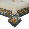 Obrus gobelinowy słoneczniki granatowy 140x180 cm – doda ciepła wnętrzu