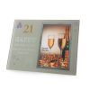 Ramka ceramiczna z psem biała 12 x 1 x 18 cm – idealna na zdjęcia