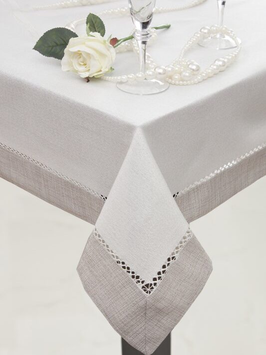 Bieżnik Emma biały 40 x 140 cm – elegancka dekoracja stołu
